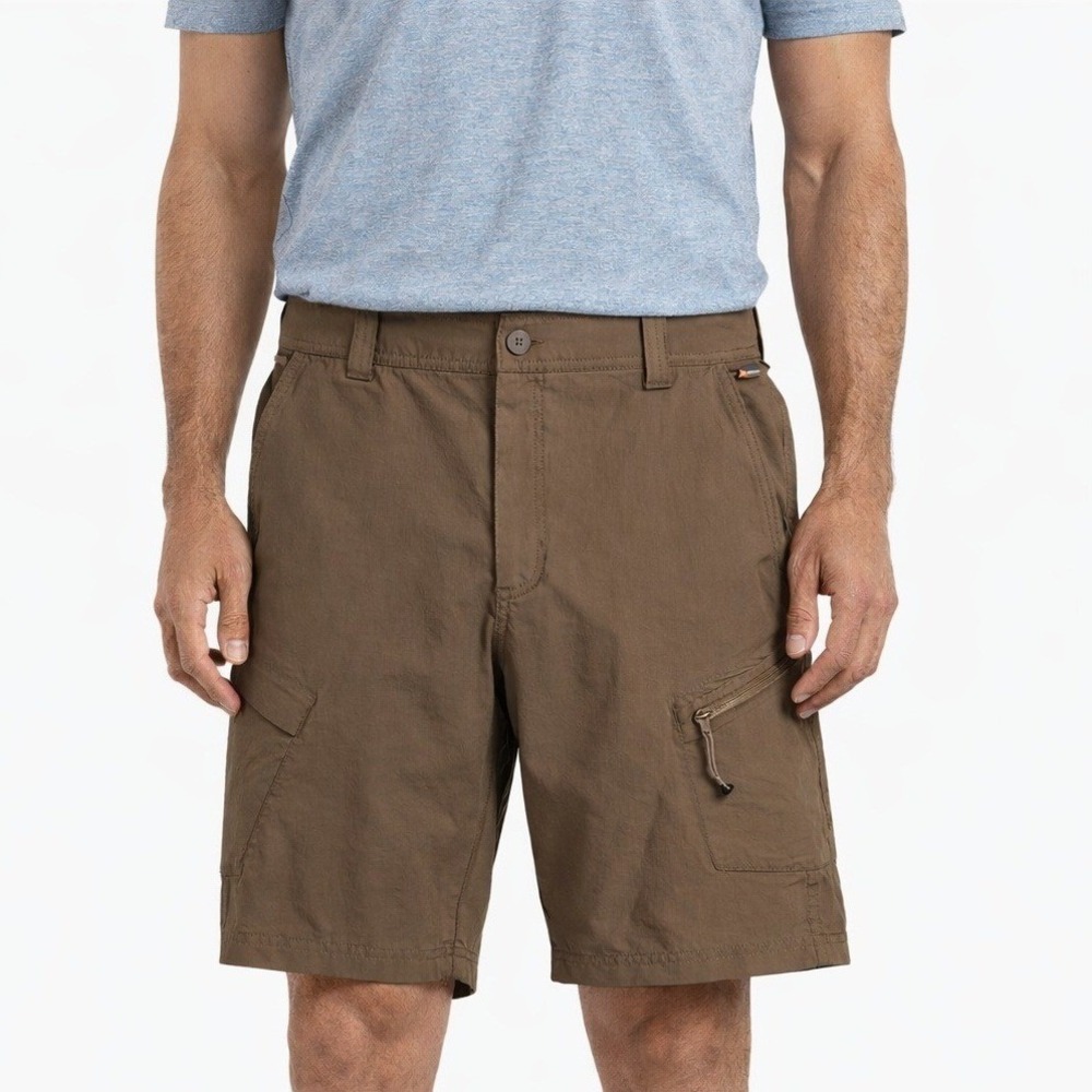 Simms Shorts Mens XL Fishing Products Brown Nylon Spandex Hiking Cargo